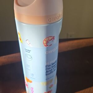 Owala Stainless Water Bottle in Light Blue & Peach